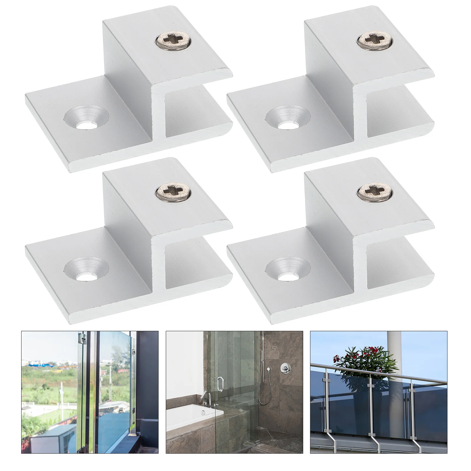 

Shelf Clip Clamp Bracket Clips Shower Holder Adjustable Frameless Brackets H Fixing Type Duty Heavy Holders Mirrorwall Door