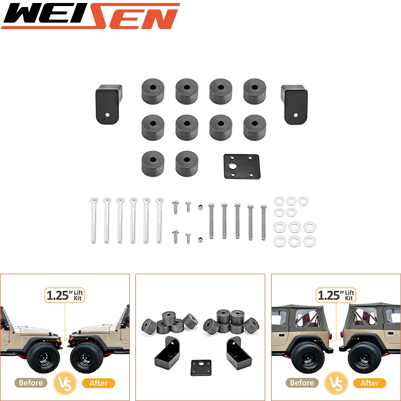 Для модели Jeep Wrangler TJ неограниченное количество 1 25 дюйма полноразмерный комплект