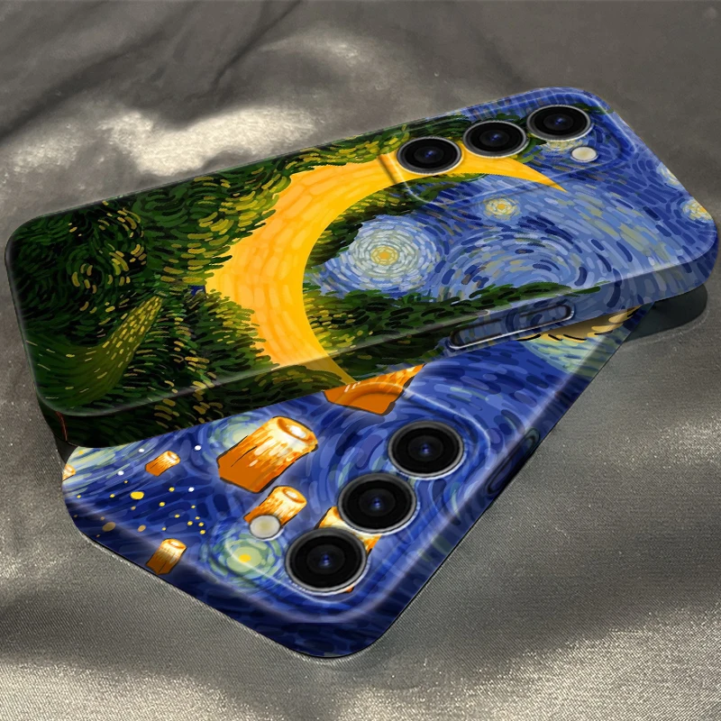 

Art Painting Van gogh For Samsung Galaxy S23 S22 Ultra Pro Plus 4G 5G A03 Core Feilin Film Phone Case Back Hard Cover