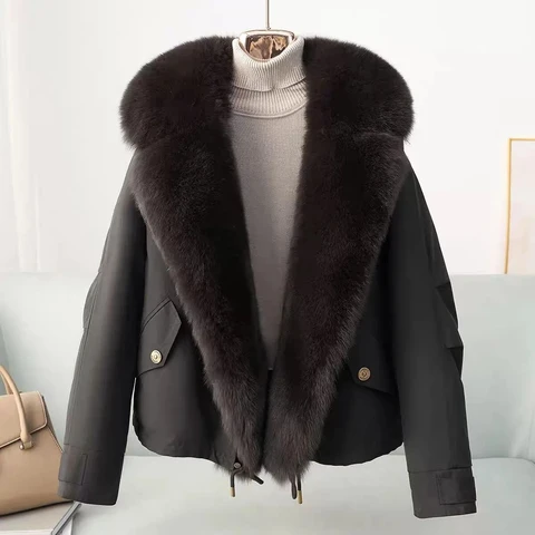 Женские зимние пуховые парки из хлопка