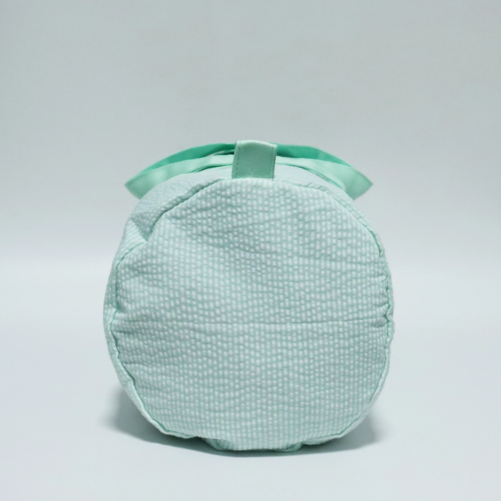 New Green Seersucker Duffle Bags Toddler Soft Preschooler Seersucker Traveling Bags For Vacation Children Weekend Bag Domil103