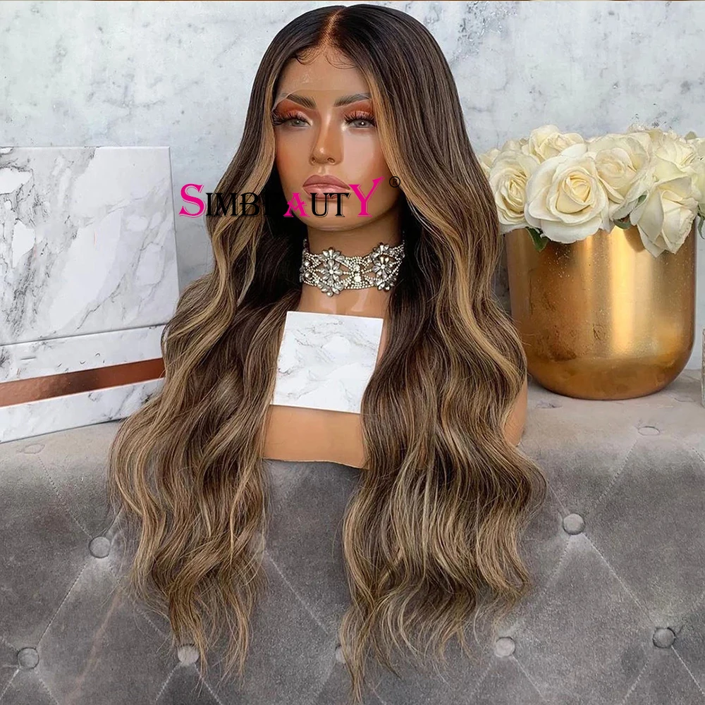 Телесная волна хайлайтер медовый блонд Омбре натуральные человеческие волосы