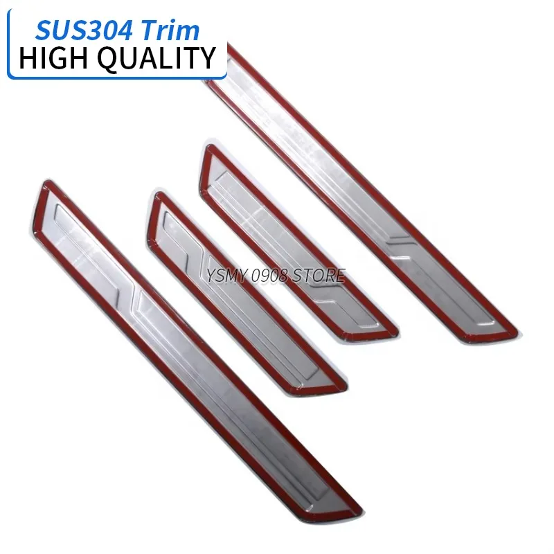 4 шт. высококачественный автомобильный Стайлинг накладка на порог пороги для Toyota