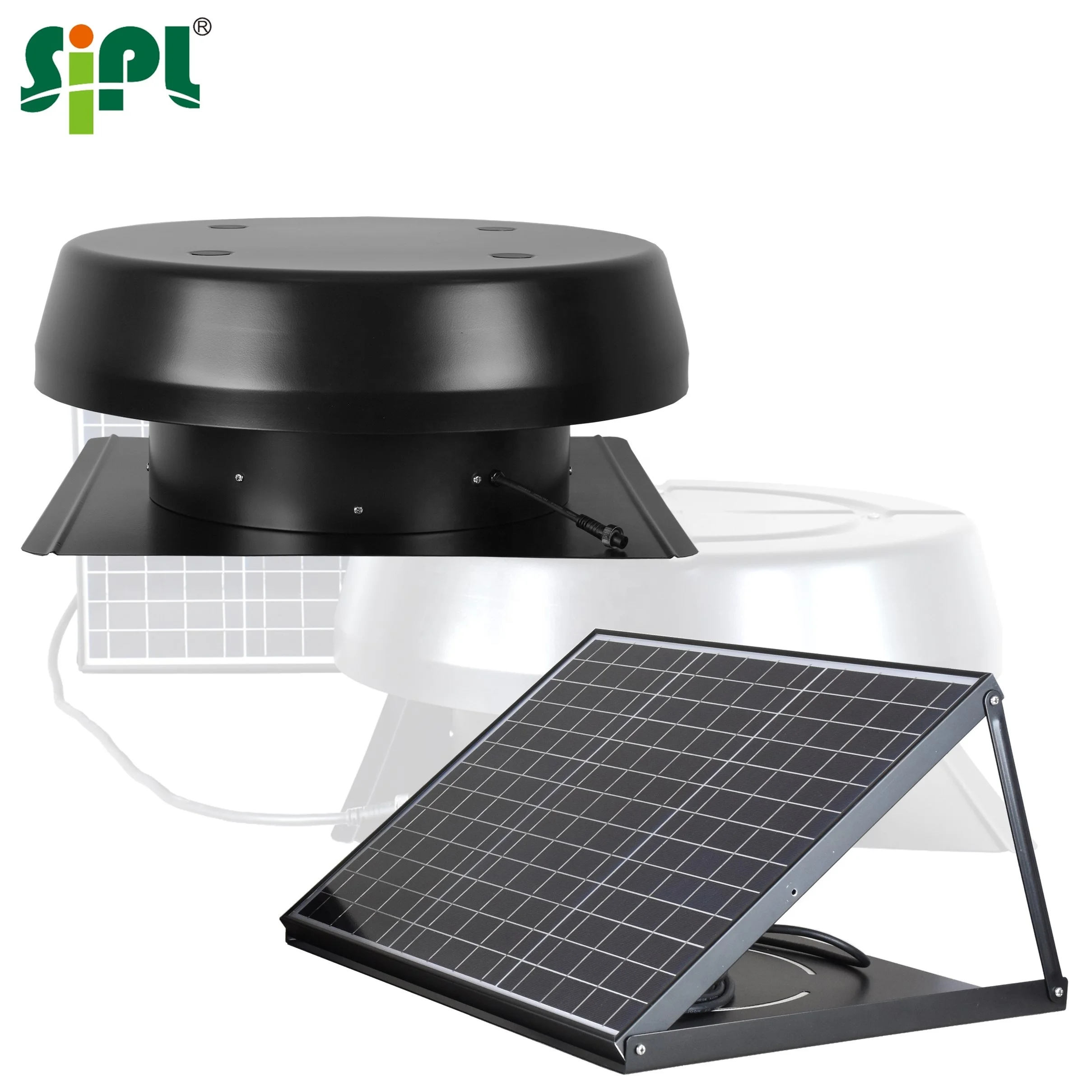 

No Power Attic Gable Heat Extractor 40W Eco Energy Solar Fan Roof Mounted DC Motor Duct Air Ventilation Ceiling Exhaust