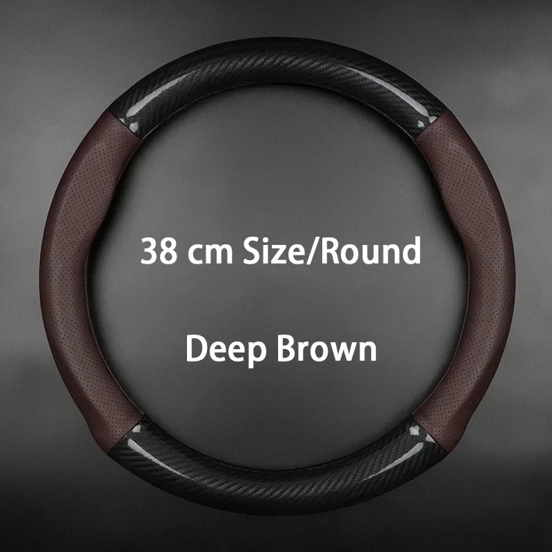 

Для Mazda CX5 Demio Atenza Axela CX-5 CX-3 CX7 CX-9 CX30 чехол на руль из натуральной кожи, карбон, подходит для 2023 2024 2025, нескользящий