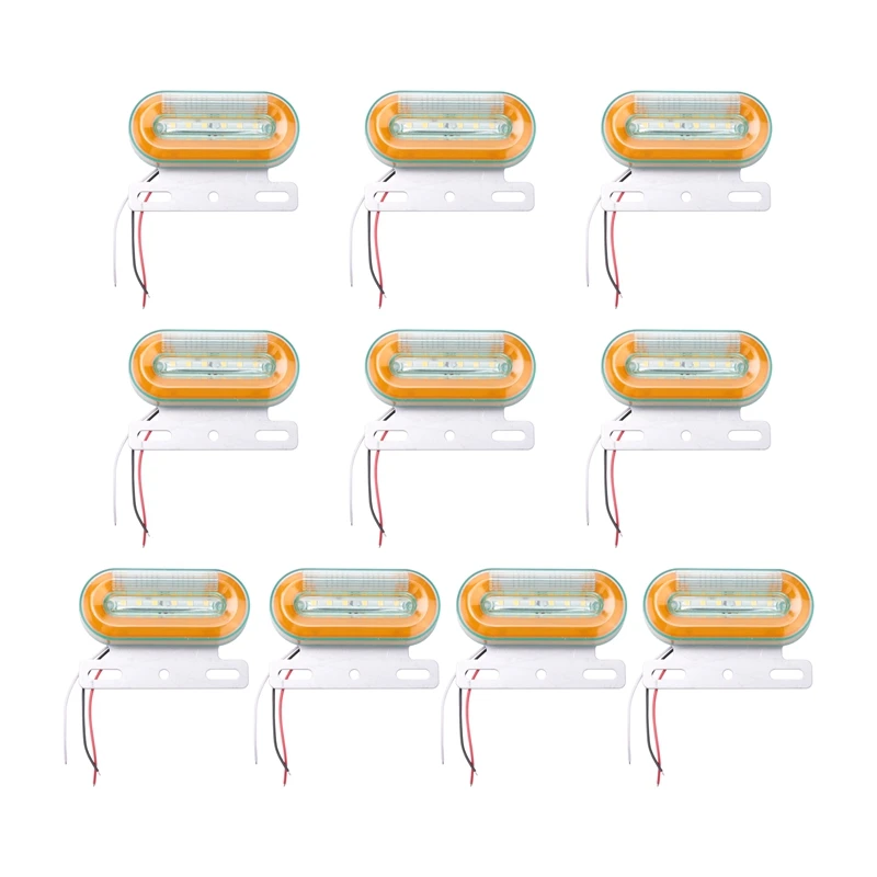 

10Pcs 24V 12 LED Car Truck Side Marker Light Car External Light Signal Indicator Lamp Warning Tail Light 3 Modes Trailer