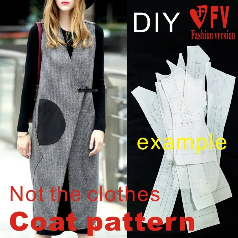 

Женская Повседневная безрукавка пальто Twenty One Pilots шаблон 1:1 шитья с чертежной конструкцией BFY-190