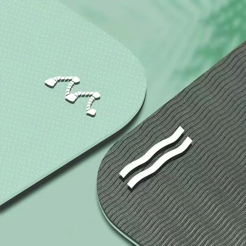 Прочный Коврик для йоги из ТПЭ начинающих защиты суставов нескользящий коврик