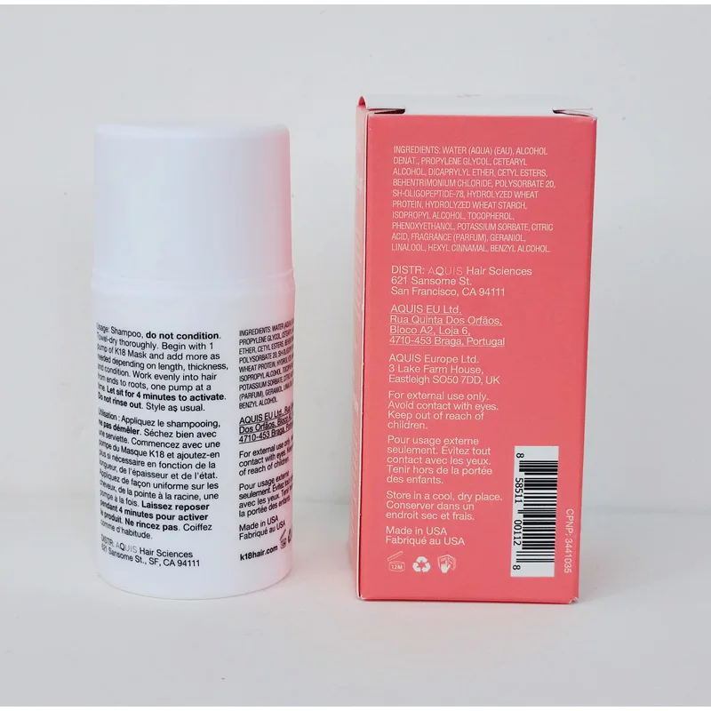 K18 несмываемая молекулярная восстанавливающая маска для волос смягчает