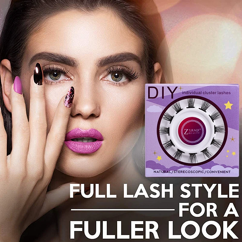 

New Segmented Single Cluster False Eyelashes European and American Thick Cartoon Eyes Fine Stem Soft DIY Self Grafted Eyelashes