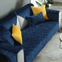 solid color velvet plush l shaped sofa bedspread cover for living room winter armchairs couch seat chair modern deep recliner