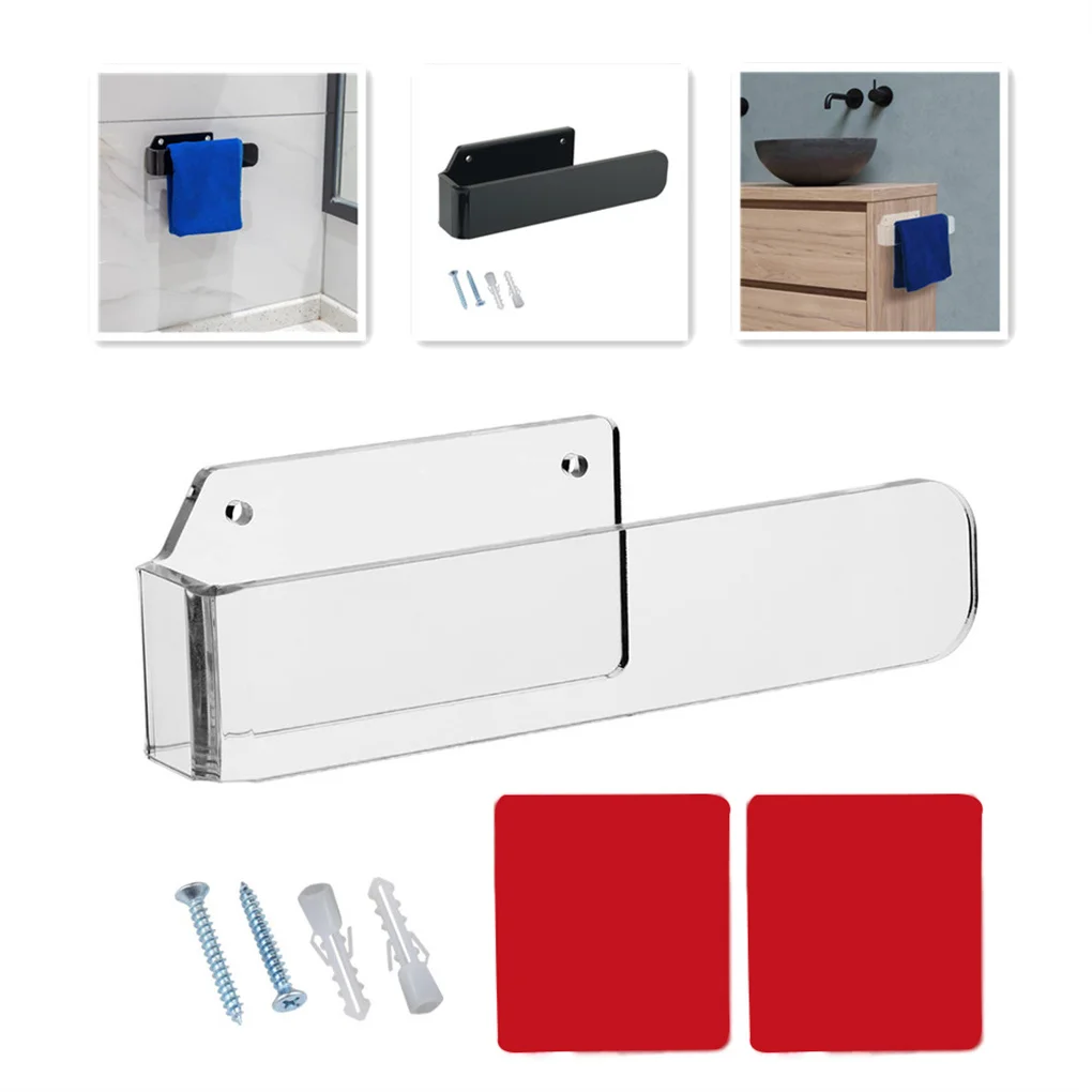 

Акриловый держатель для полотенец, прозрачная декоративная Прочная вешалка для полотенец с гладкой поверхностью, в современном стиле, дома...