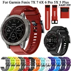 Ремешок силиконовый для Garmin Fenix 7 7X 5 5X Plus 6 6X Pro 945 3 3HR, быстросъемный браслет для смарт-часов, 22 26 мм