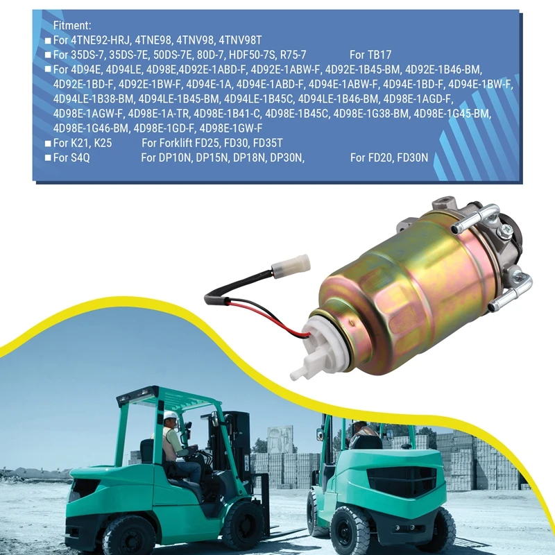 Топливный фильтр для автопогрузчика Mitsubishi Engine S4S Yanmar 4TNE92-HRJ 4TNE98 Komatsu 4D94E 129917-55801