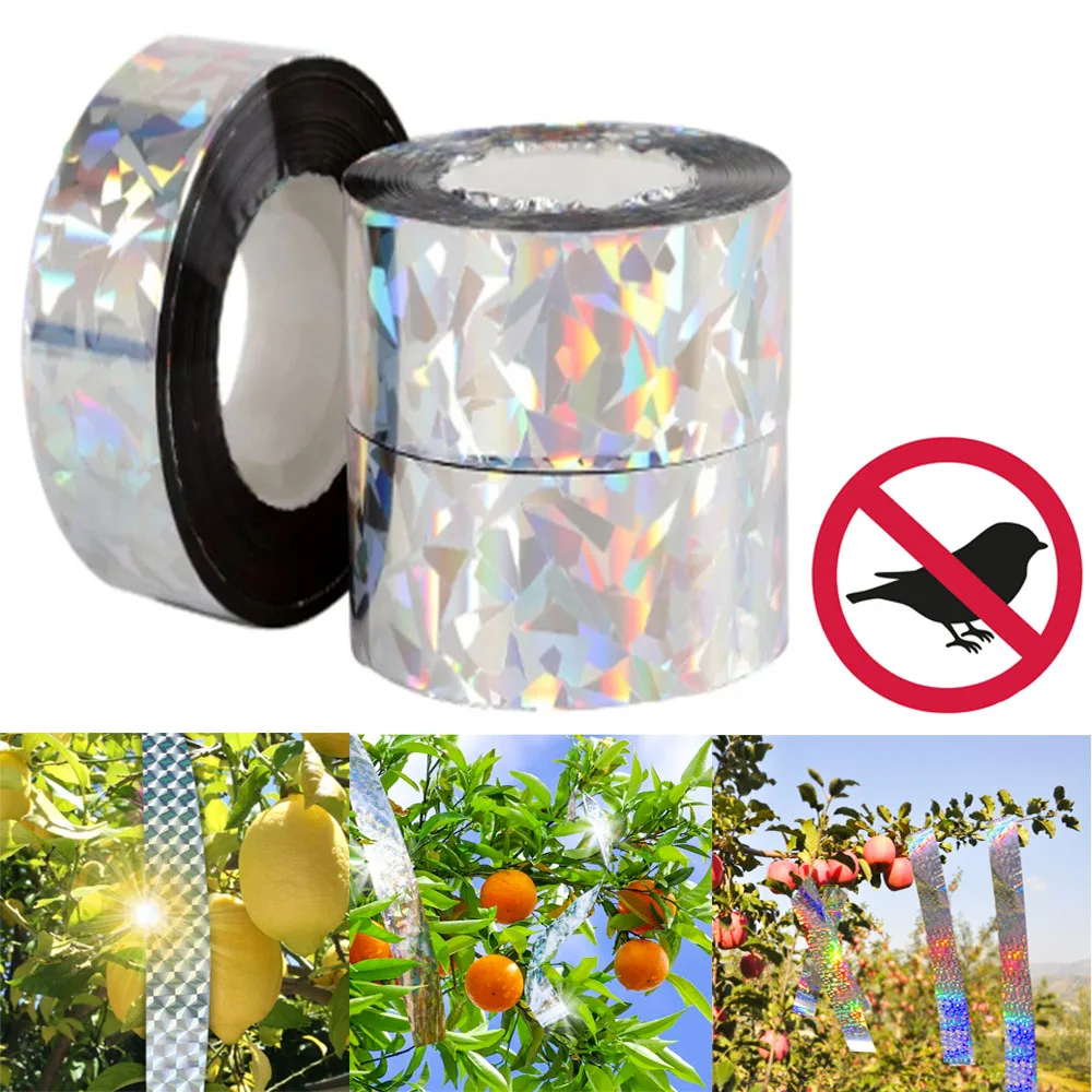 

Universal Garden Buildings Anti Birds Tape Flashing Reflective Repellent Durable Scare Pigeons Keep Away Double-sided Ribbon