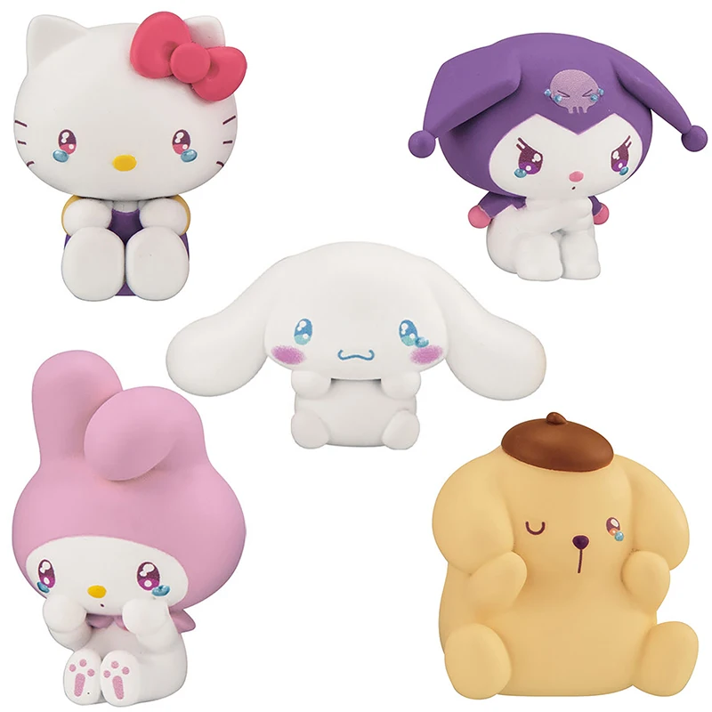 Bandai Оригинальные 5 шт. персонажи Gashapon Sanrio отличаまravelんstv teksto Viss Duer Moy Melody Toys For Kids Gift