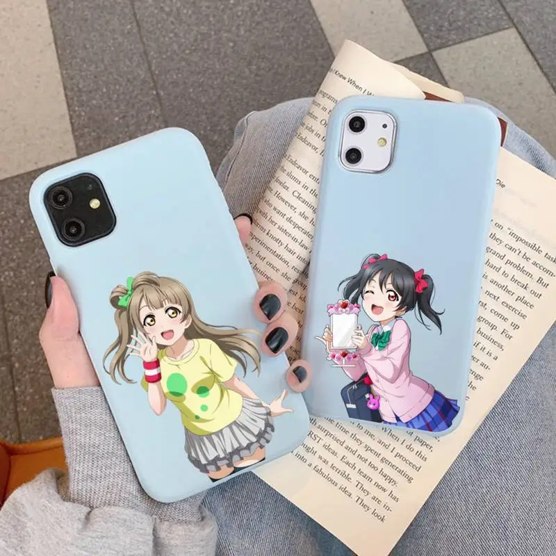 

YNDFCNB Love Live School Idol Diary Phone Case Soft Solid Color for iPhone 11 12 13 mini pro XS MAX 8 7 6 6S Plus X XR