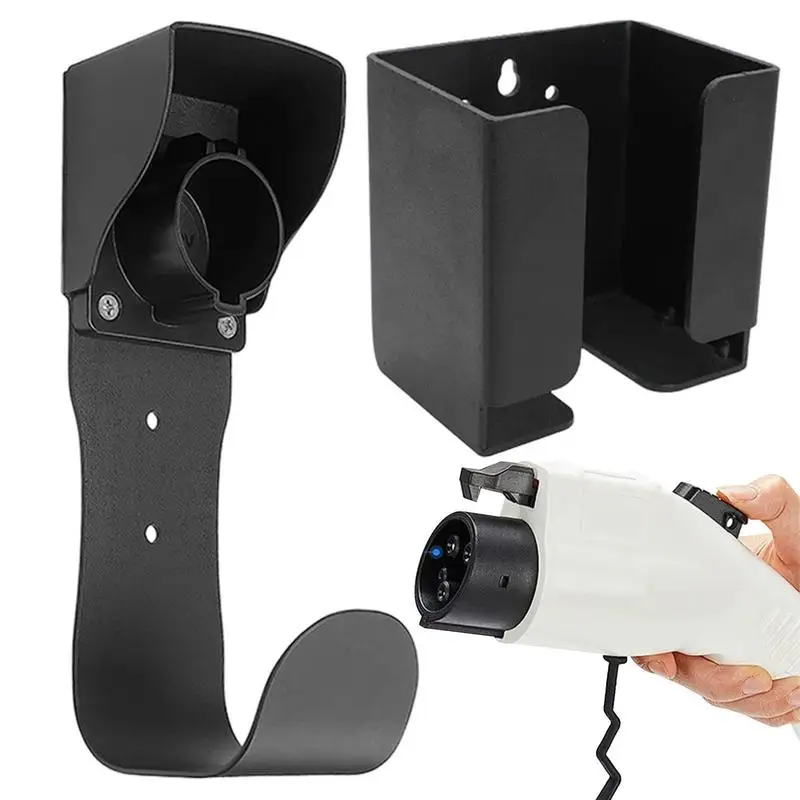 

EV Charger Mount Wall Mounted J1772 Plug J-Hook Dock Combination Wall Mounting EV Charging Supplies Waterproof Nozzle Protection