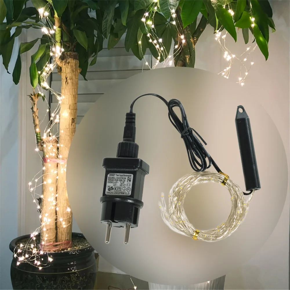

EU/US Plug Copper Wire Christmas Fairy String Lights 200Led Tree Vine Branch Strings Light Xmas Holiday Party Wedding Garland De