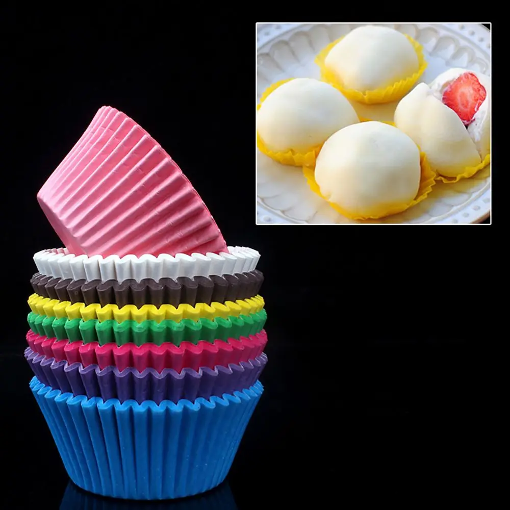 

100PCS/Set Muffin Cupcake Paper Cups Cake Forms Cupcake Baking Dish Tray Non-stick Bakeware Cake Mold Decoration Tool