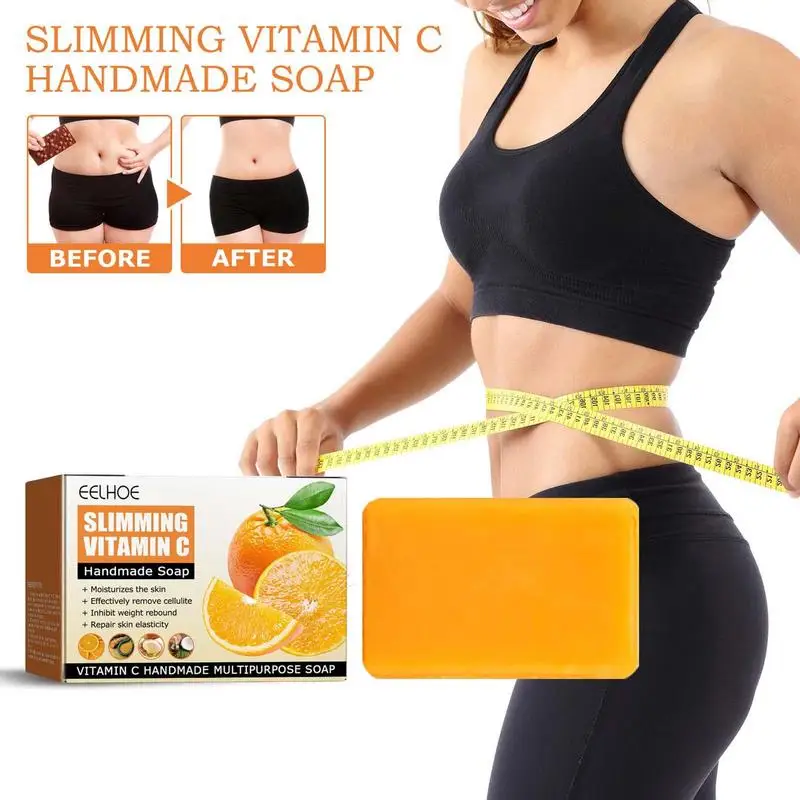 

100g Natural Slimming Soap Handmade Vitamin C Soap Belly Drainage Slimming Massage Spa Soaps Natural Bar Soap For Sliming Body
