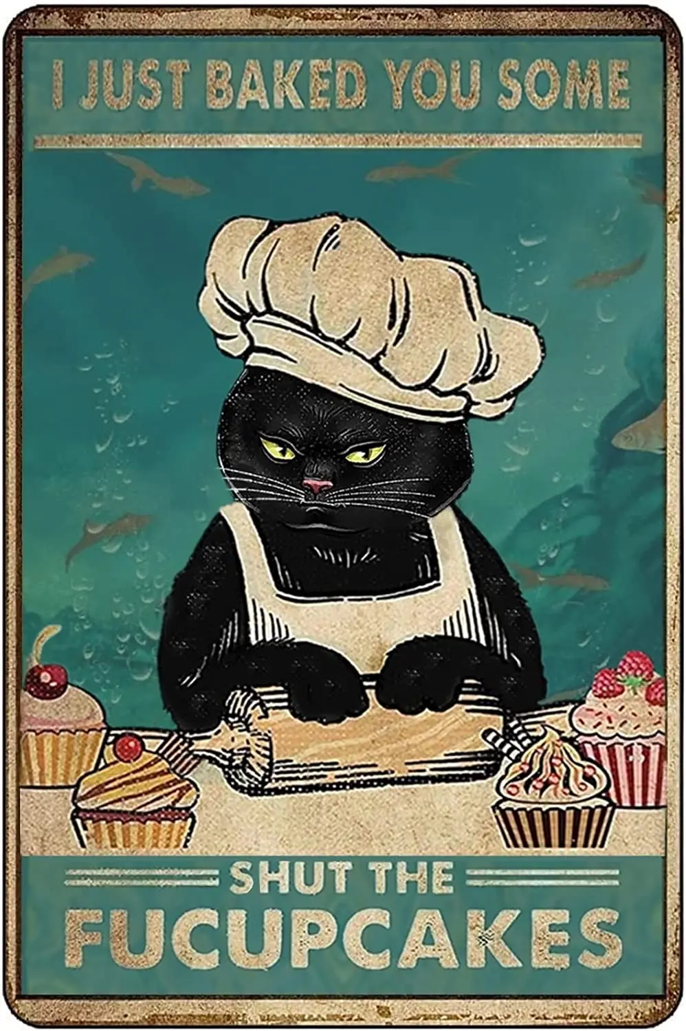 

Забавная кошка, металлические жестяные знаки, винтажная кошка, кухонная вывеска, уличные знаки для дома, ванной, ретро искусство, Настенный ...