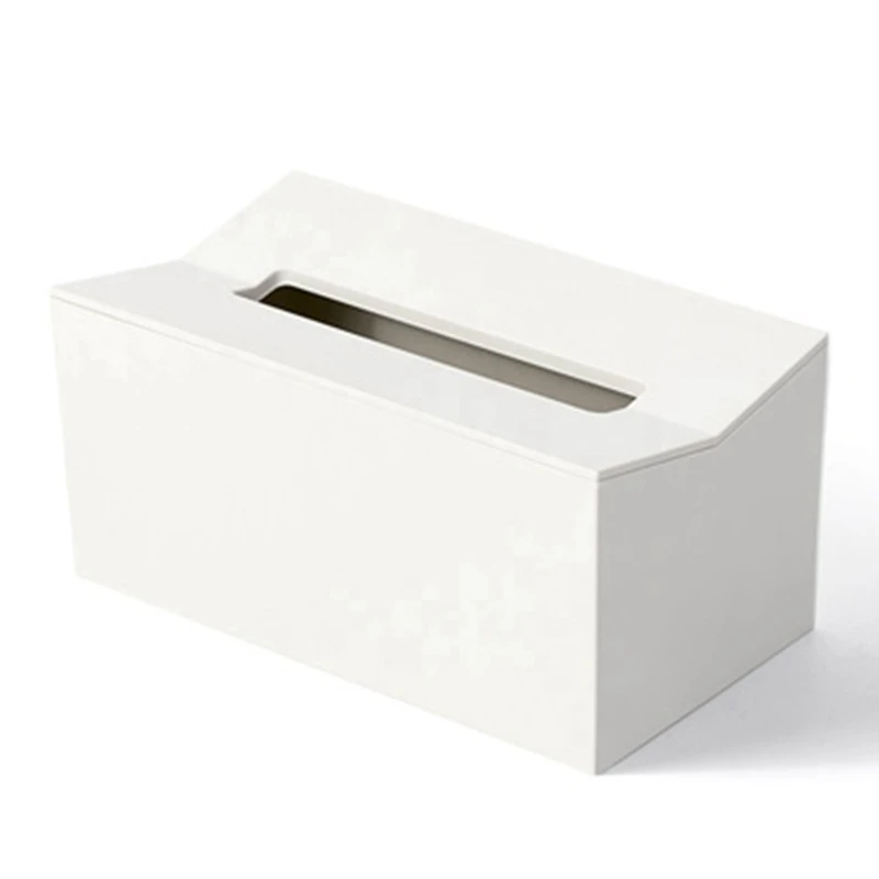 

3X Kitchen Tissue Box Cover Napkin Holder For Paper Towels Box For Napkins Tissue Dispenser Wall Mounted Container White