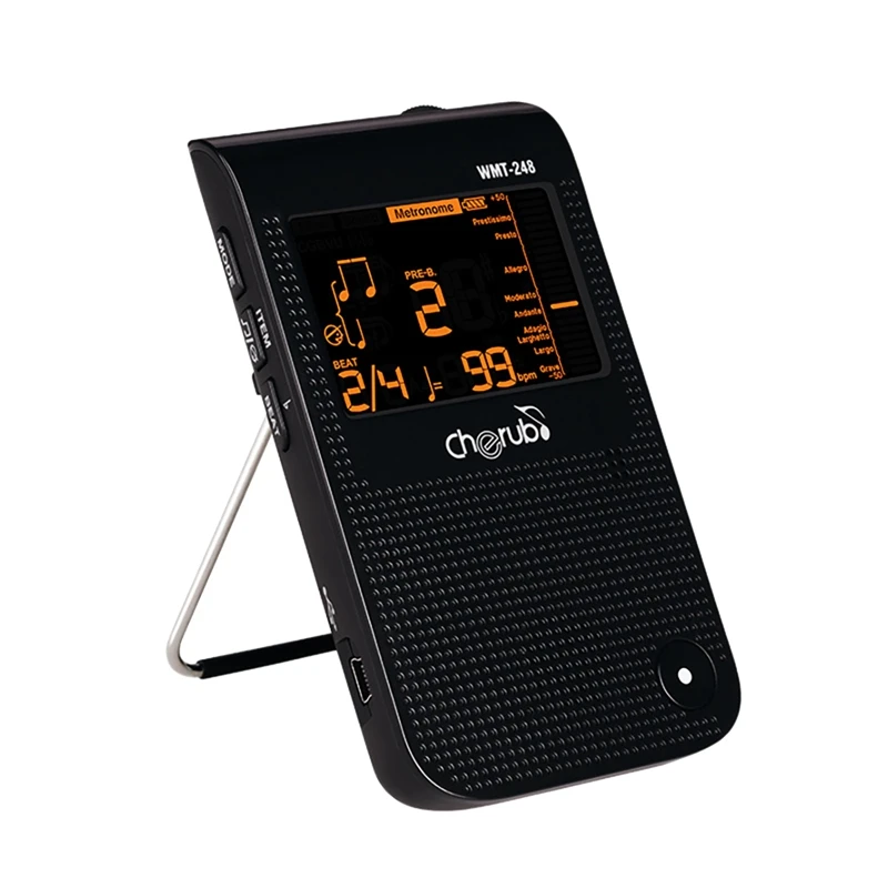 

Cherub WMT-248 Metronome Tuner For Chromatic Guitar Bass Violin Ukulele Tempo Range 30-250 Bpm Beat 0-6 Rhythm