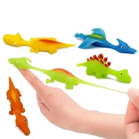 5pcs catapult launch dinosaur fun tricky slingshot chick practice chicken elastic flying finger birds sticky decompressiontoy