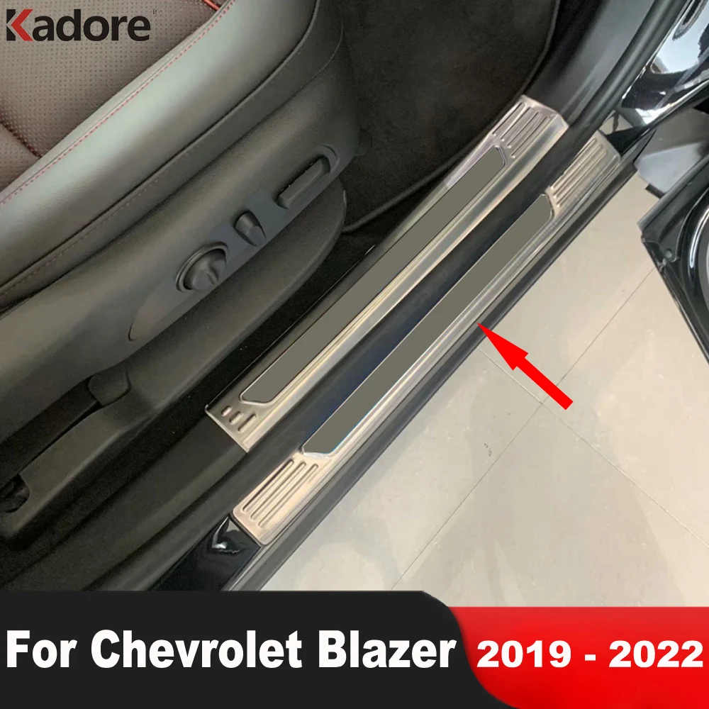 

4 шт., накладки на пороги двери автомобиля для Chevrolet Blazer 2019 2020 2021 2022