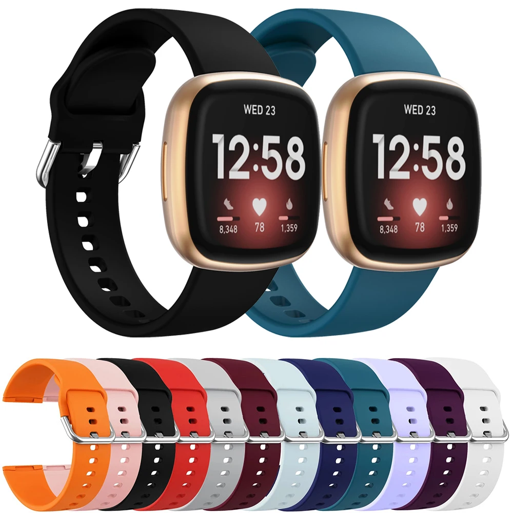 

Силиконовый ремешок для Fitbit Versa 3 4, дышащий браслет, умные часы, браслет для часов Fitbit Sense Карлос Корреа аксессуары