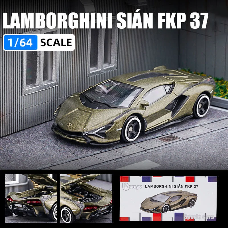 

Bburago 1:64 Scale LAMBORGHINI SIAN FKP 37 Miniature Alloy Car Model Diecast Vehicle Replica Collection Toy For Boy Gifts