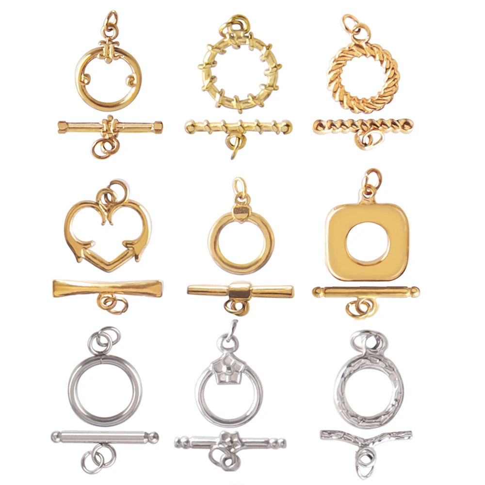 

3 Set/lot Stainless Steel OT Clasps for Jewelry Making Toggle Clasps Fasteners for Bracelets Connector DIY Jewelry Findings