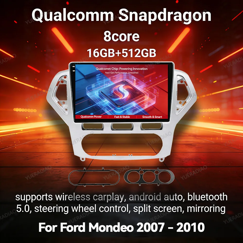 Фото Автомагнитола Android 17 для Ford Mondeo MK4 2006-2010 с GPS, Bluetooth, CarPlay и навигацией №1