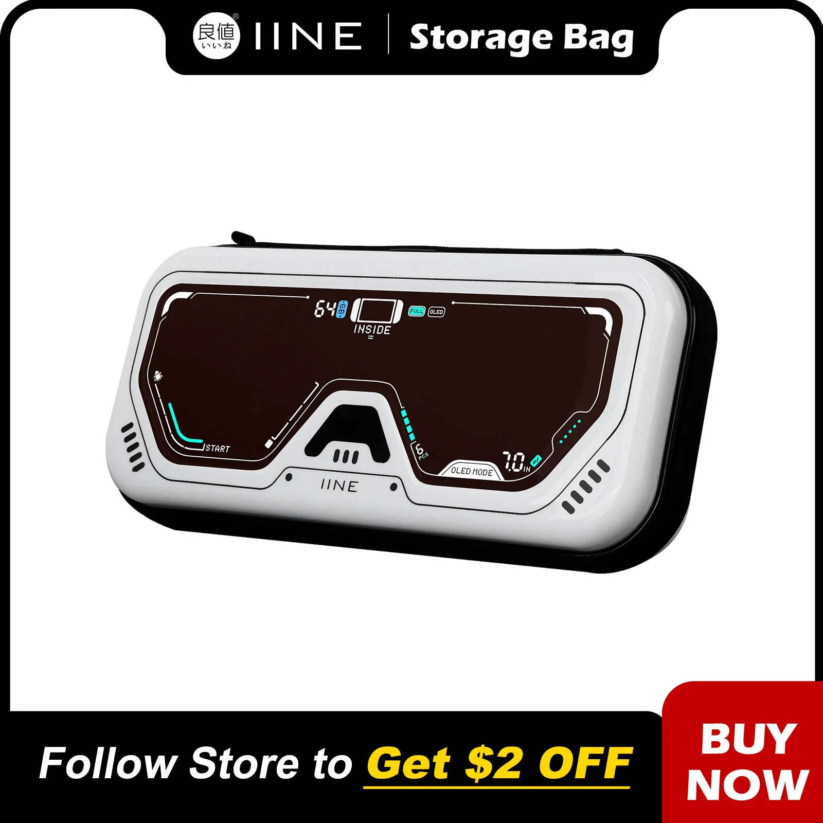 

IINE PC Hard Carry Case Sunglasses Storage Bag Compatible Nintendo Switch OLED