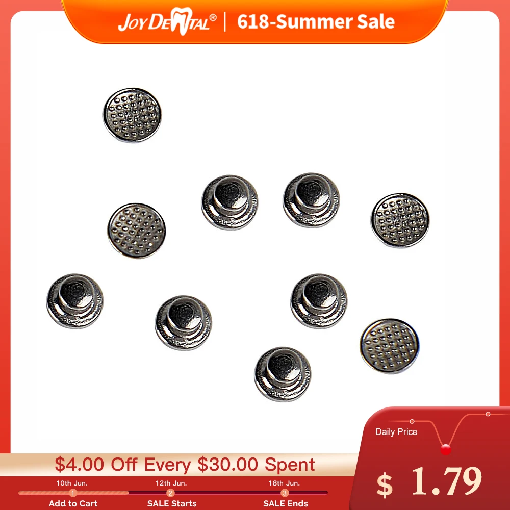 

JOY DENTAL 10Pcs/Bag Dental Orthodontic Lingual Button Metal Bondable Mesh Base