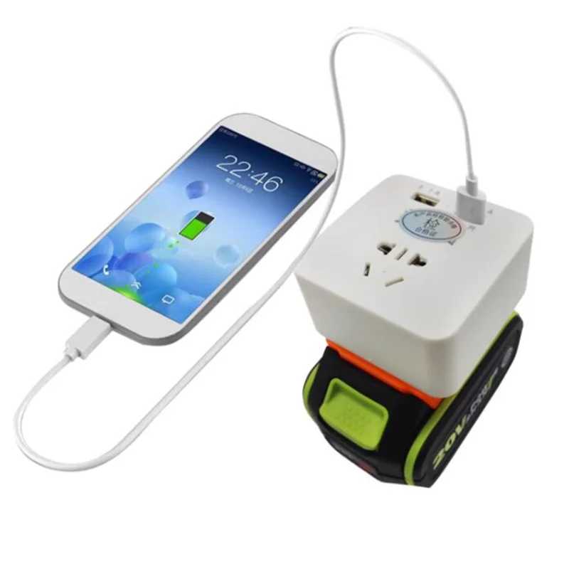 Для Worx Green 14 4 В 18 аккумулятор 60 Вт инвертор мощности 220 USB зарядка компьютера