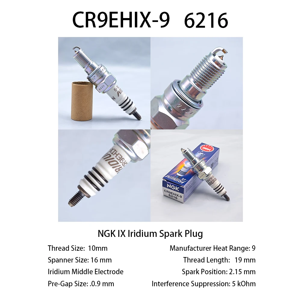 

4 шт. NGK иридиевая свеча зажигания CR9EHIX-9 6216 подходит для HONDA CB600F CBR1100XX CBR600F F2 F3 F4 CBR650F RVF750R обновление CR9EH-9
