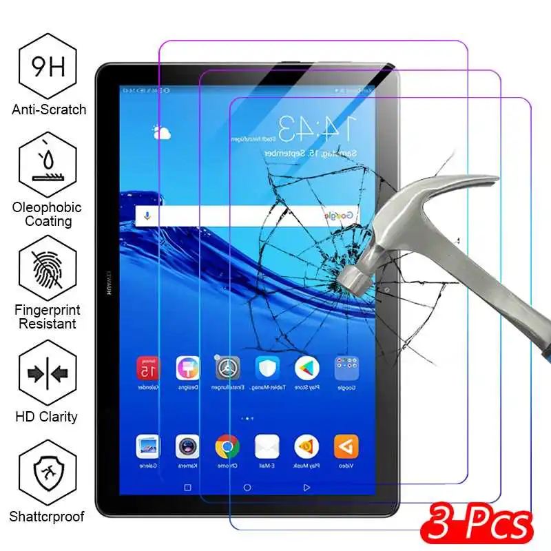 

3Pcs HD Tempered Film Glass For Huawei MediaPad T5 Screen Protector