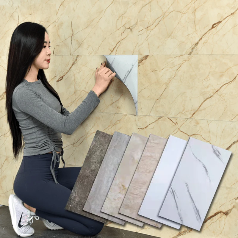 

Самоклеящиеся водонепроницаемые обои, ПВХ сверхтолстые Стикеры для пола, кухни, украшения дома, обновления стен, земли, 60 х30 см