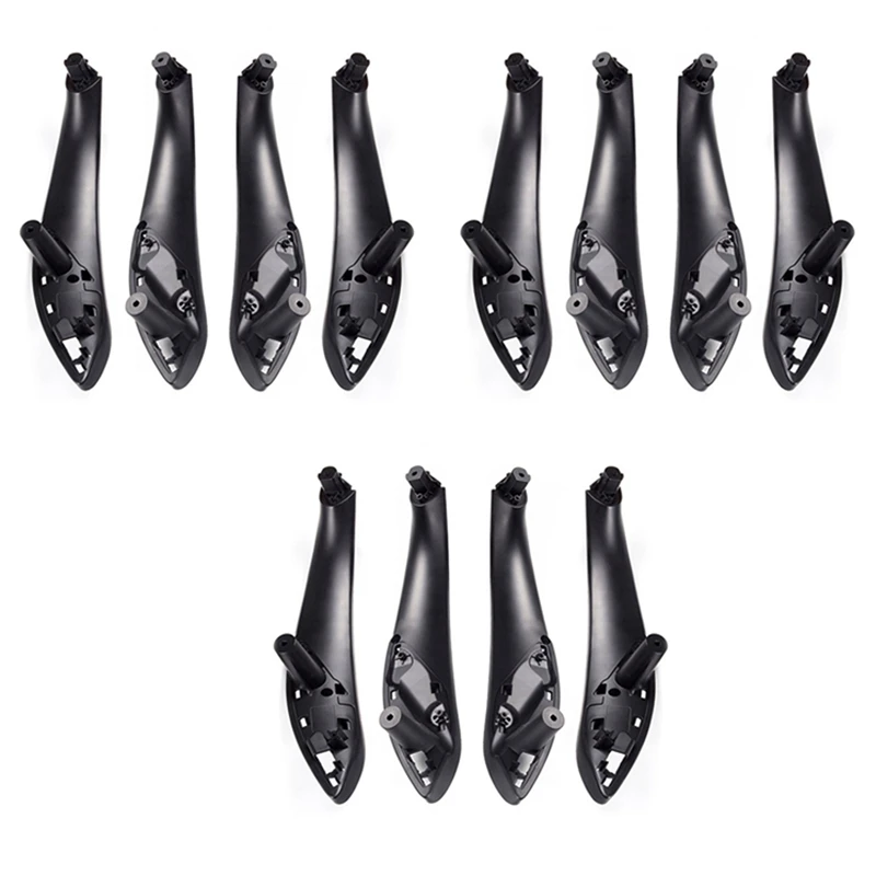 

12X Car Accessories For-BMW 3 Series F30 316D 318D F31 320I 325D 11-19 Inner Doors Panel Handle Pull Trim Cover (Black)