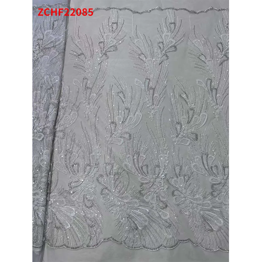 

High Class Nigeria French Flower Style Lace Fabric For Sewing Dresses ZCHF22085