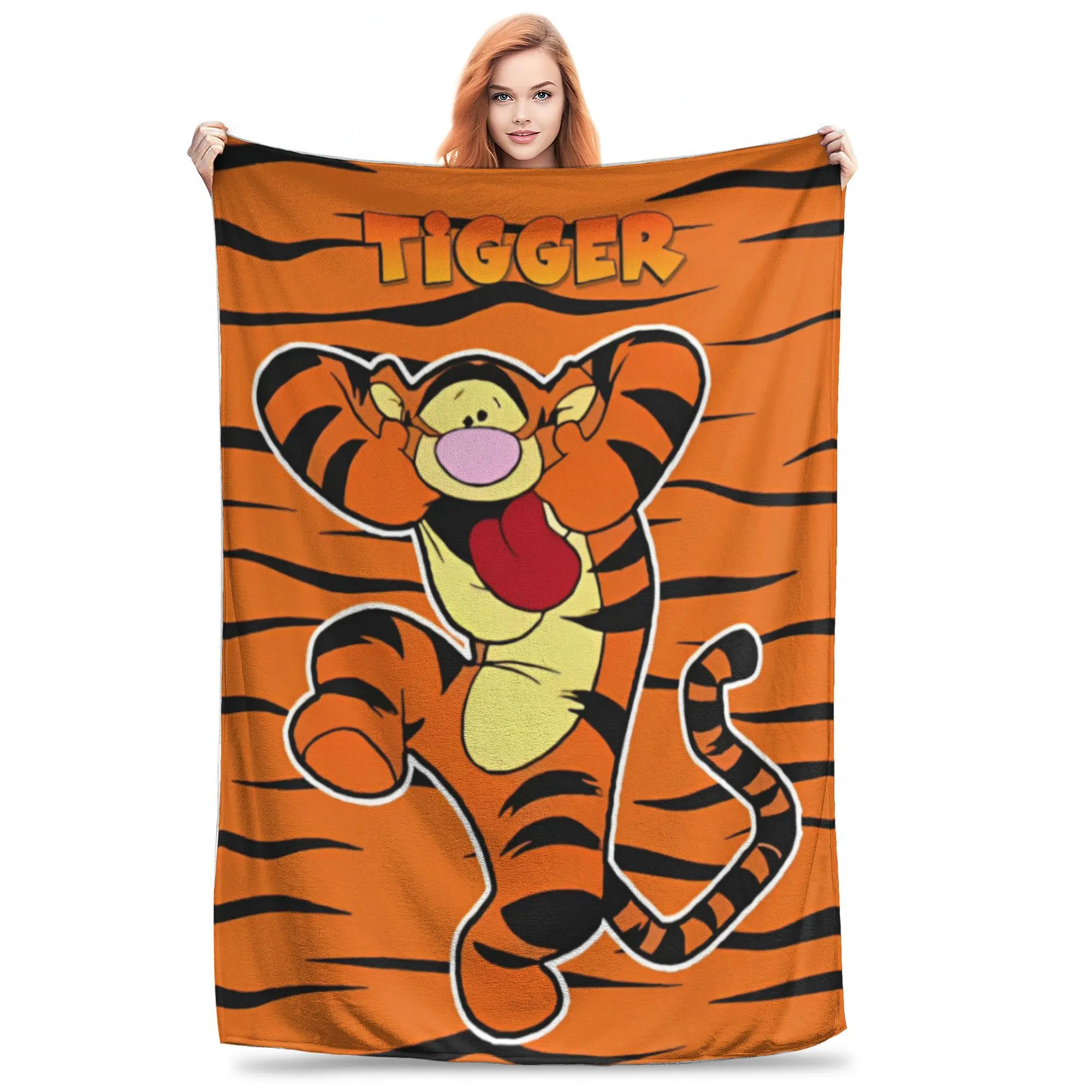 Вязаные одеяла Винни-Пух Тигра милые фланелевые пледы с героями мультфильмов