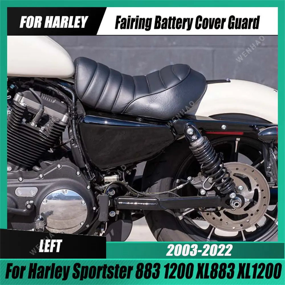 

Левая обтекатель для мотоцикла, Защитная Крышка батарейного отсека для Harley Davidson Sportster XL883 XL1200 883 1200, защитная крышка 2003-2022