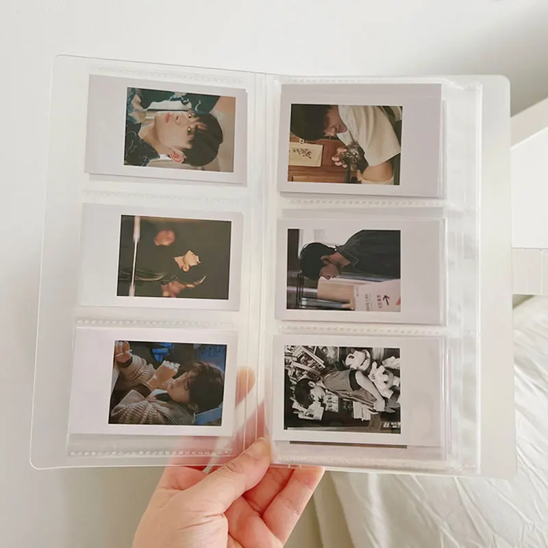 

80 Pocket Mini Photo Album Transparent Polaroid Album Photo Card Holder Mini Album Storage Collect Book Card Train Ticket Album