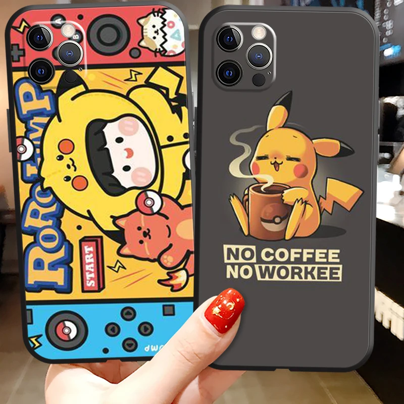 

Pokemon Cute Anime Phone Cases For iPhone 11 12 Pro MAX 6S 7 8 Plus XS MAX 12 13 Mini X XR SE 2020 Back Cover Soft TPU Coque