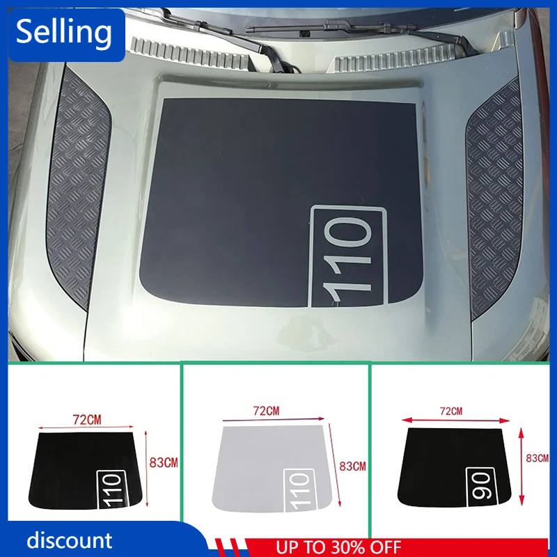 

Для Land Rover Defender 90 110 2020-2021 Передняя защитная крышка автомобиля, наклейка, запчасти для модификации экстерьера автомобиля, быстрая доставка