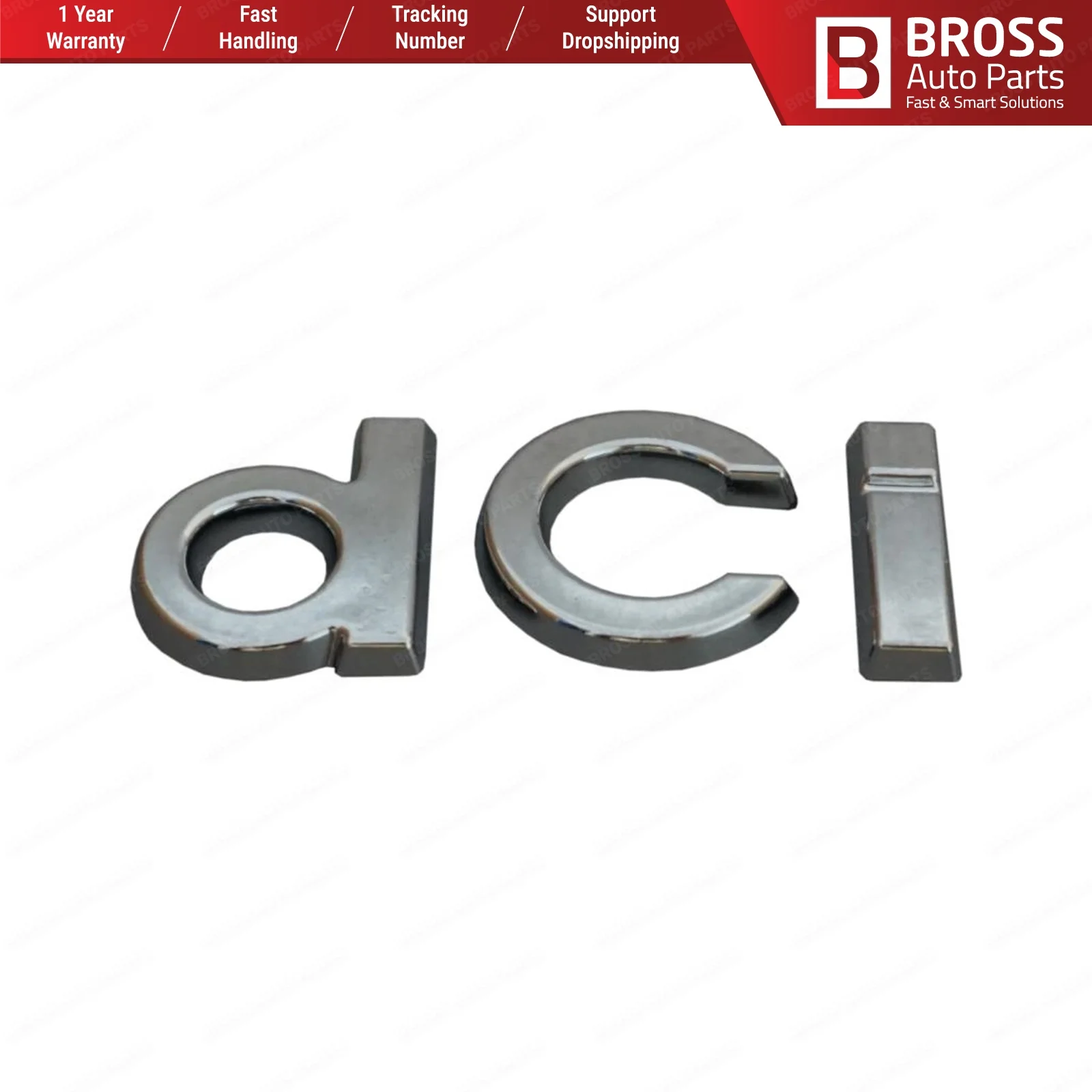 Bross автозапчасти BSP583 хром dci значок монограмма Эмблема для Renault Megane MK3 Clio MK4 Dacia Duster