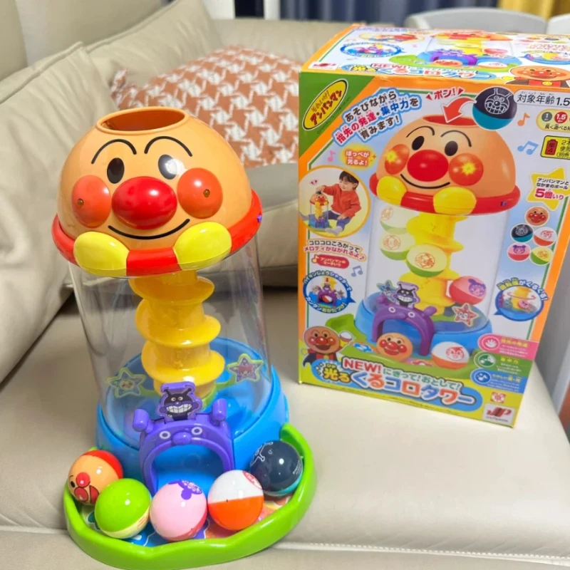 Фото Оригинальная развивающая музыкальная игрушка Bandai Anpanman с вращающейся и катающейся дорожкой для мячей, способствующая улучшению развития мальчиков и девочек. №1