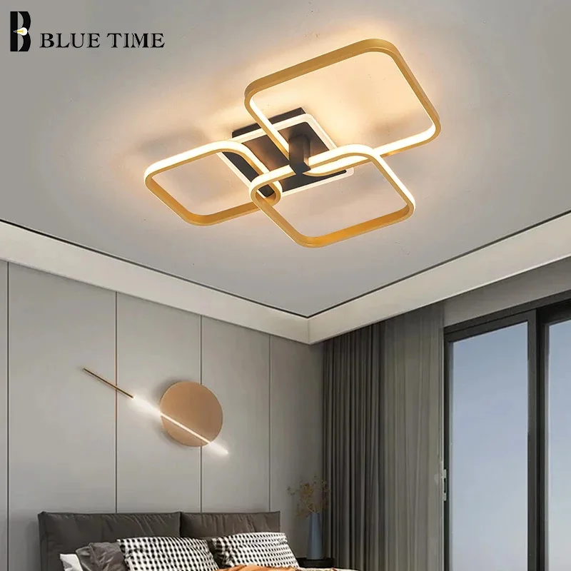 Gold Modern LED Chandelier for Living Room Bedroom Dining Room Kitchen Light Indoor Chandelier Lamp Home Decor Lighting Fixtures